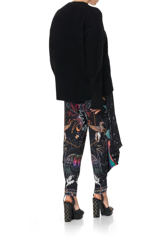 Camilla Knitwear Women Crew Neck Jumper With Split Sleeve Moonlit Musings