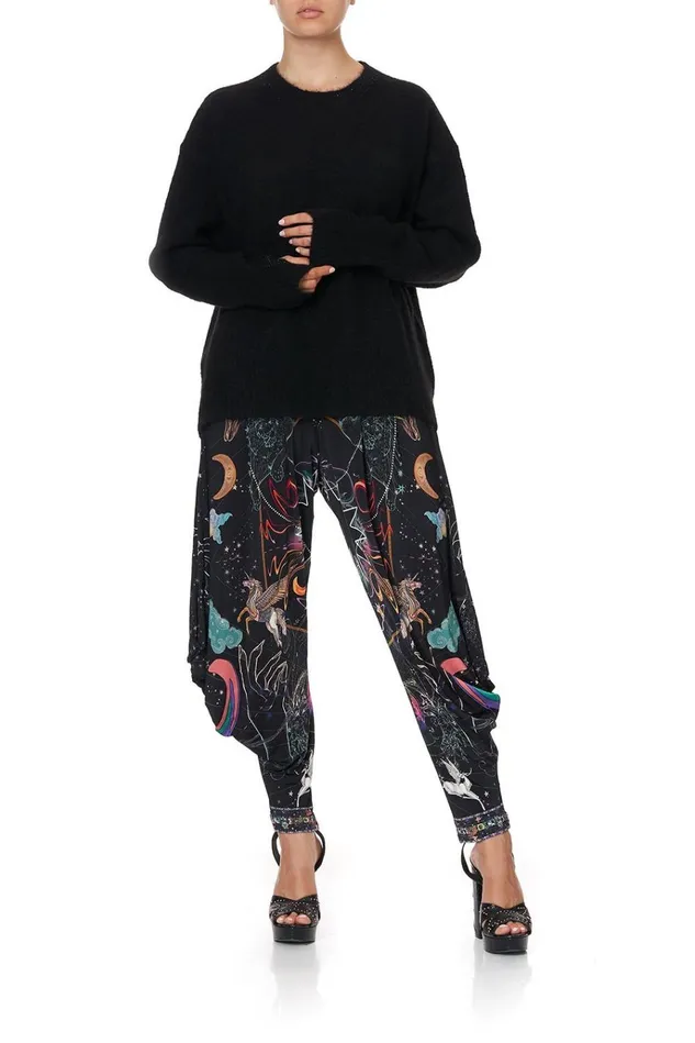 Camilla Knitwear Women Crew Neck Jumper With Split Sleeve Moonlit Musings