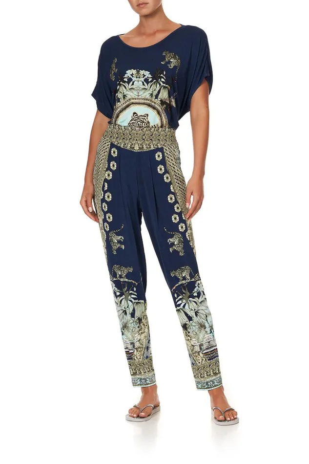 Camilla Loungewear Women Harem Pants With Front Pleats A Little Past Twilight