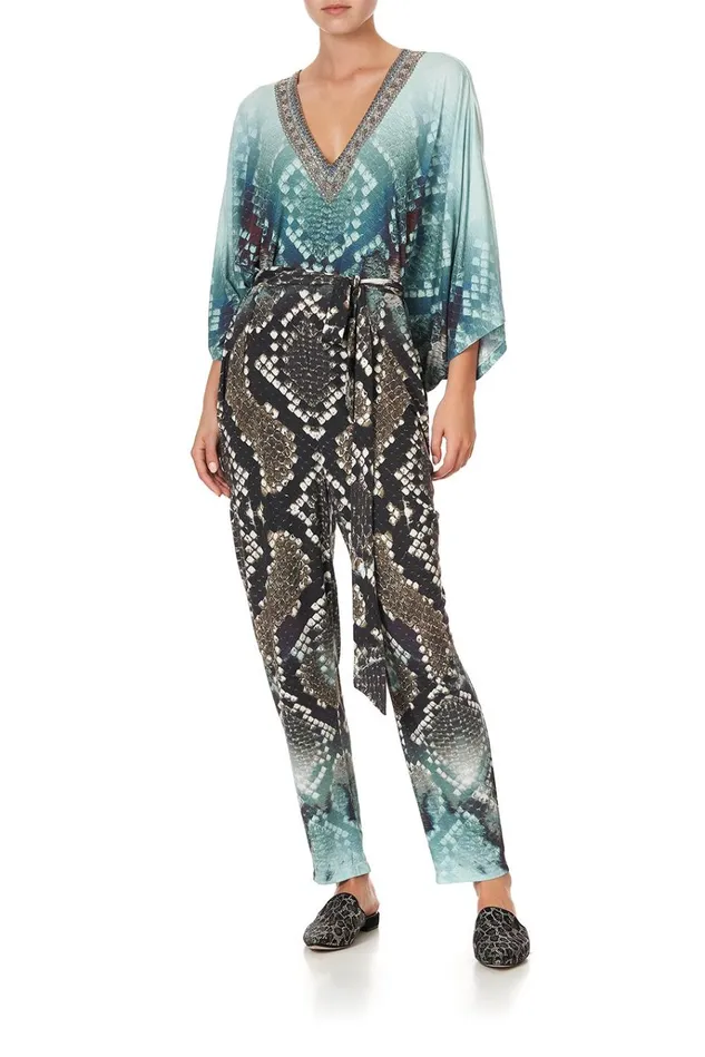 Camilla Loungewear Women Jersey Bat Sleeve Jumpsuit Prey