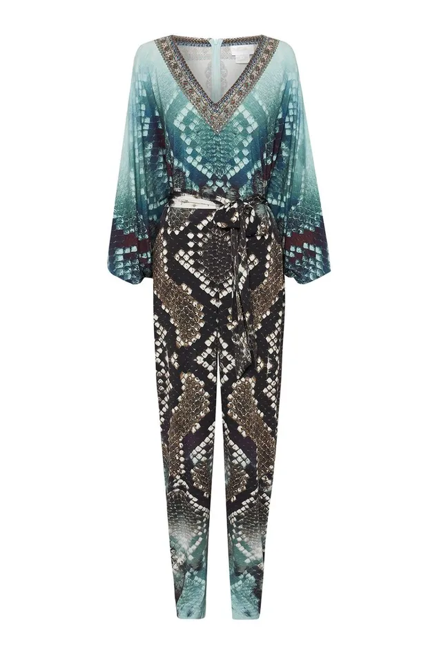 Camilla Loungewear Women Jersey Bat Sleeve Jumpsuit Prey