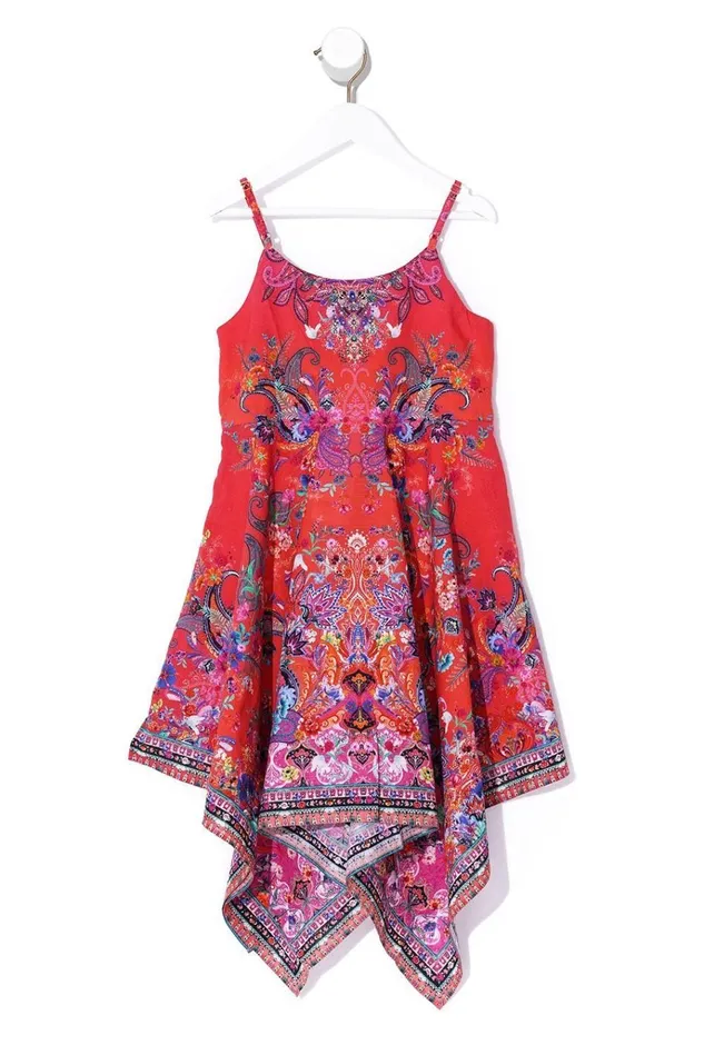 Camilla Party Dresses Women Infants Handkerchief Hem Dress Free Love