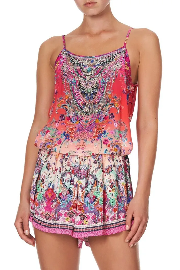 Camilla Playsuits and Jumpsuits Women Shoestring Strap Playsuit Free Love