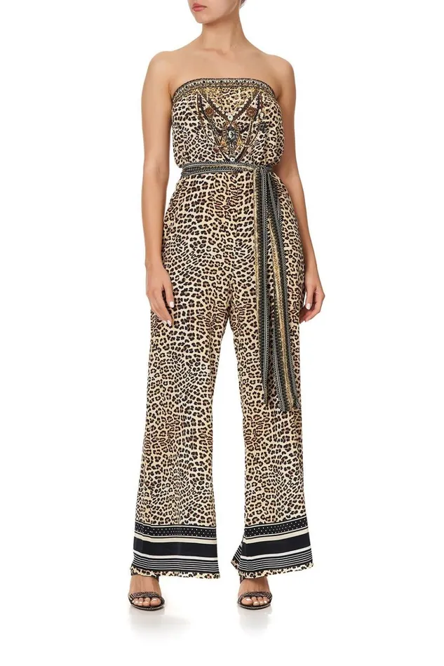 Camilla Playsuits and Jumpsuits Women Tie Waist Strapless Jumpsuit Sex Kitten