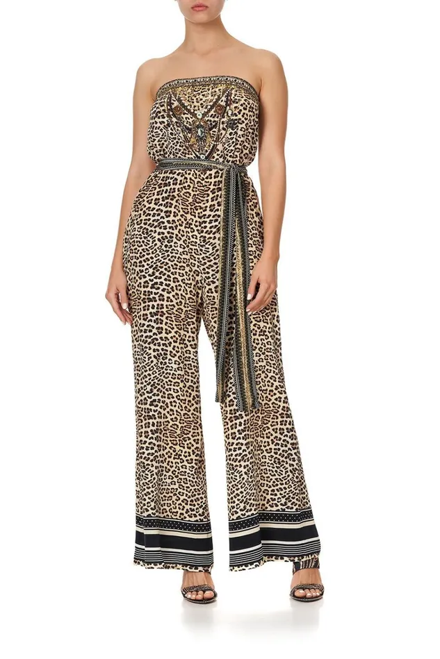 Camilla Playsuits and Jumpsuits Women Tie Waist Strapless Jumpsuit Sex Kitten