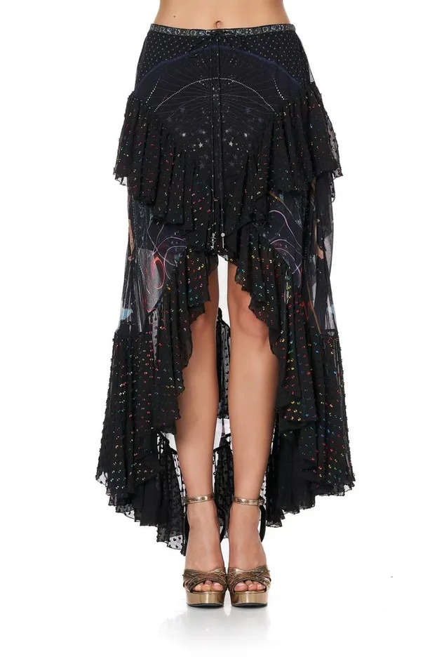 Camilla Skirts Women Maxi Skirt With Double Frill Midnight Moon House