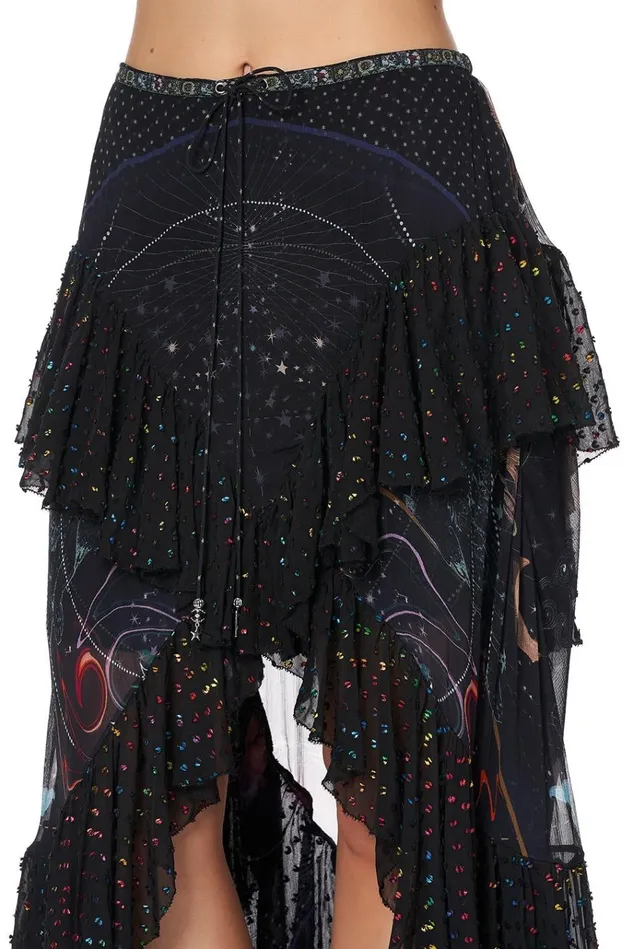 Camilla Skirts Women Maxi Skirt With Double Frill Midnight Moon House