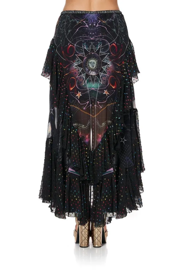 Camilla Skirts Women Maxi Skirt With Double Frill Midnight Moon House