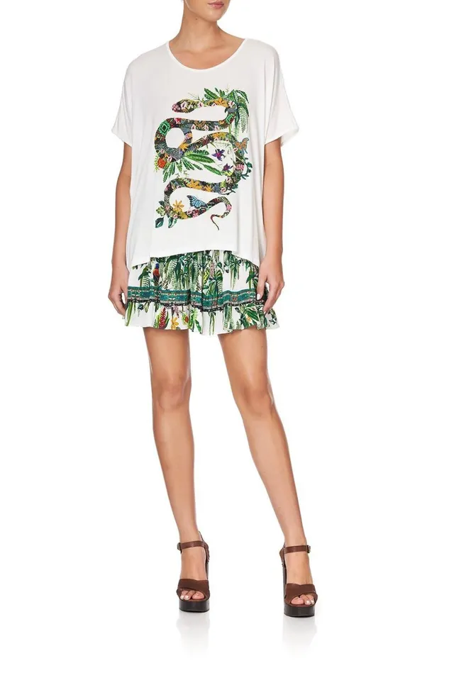 Camilla Tees Women Loose Fit Round Neck Tee Daintree Darling