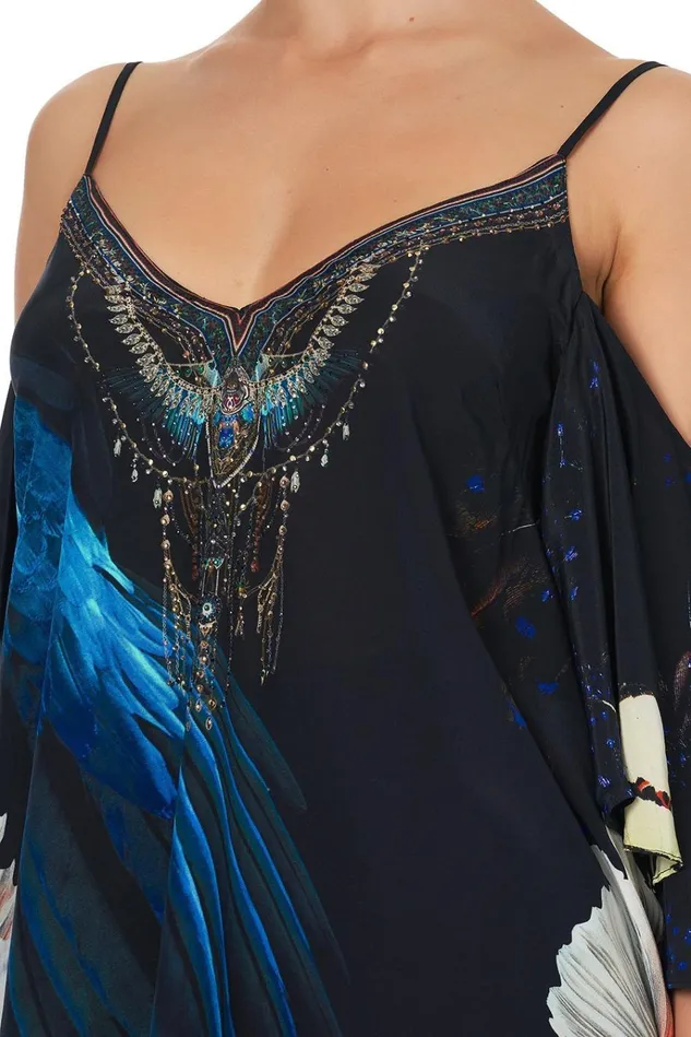 Camilla Tops Women Drop Shoulder Strappy Blouse Night Flight