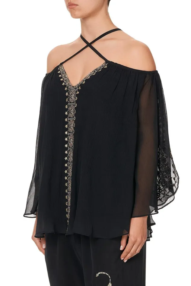 Camilla Tops Women Keyhole Off Shoulder Blouse The Jewelled Arrow