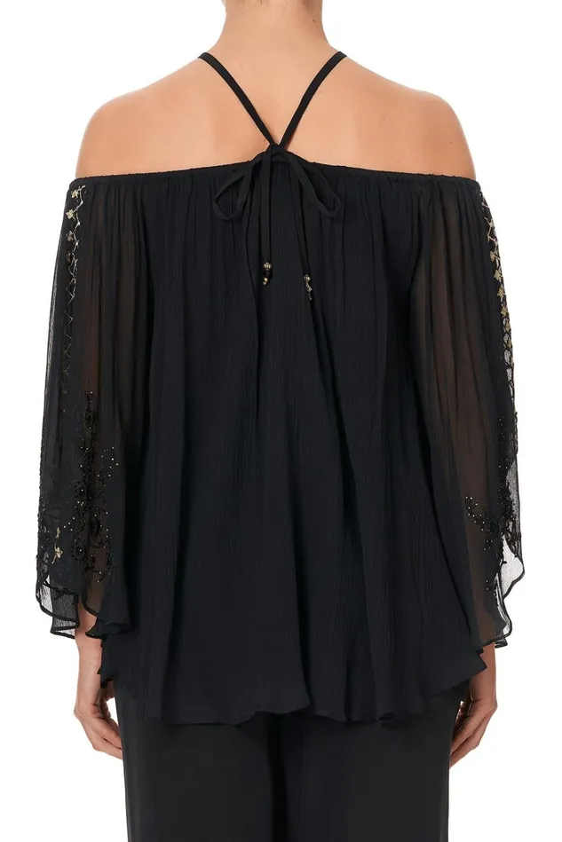 Camilla Tops Women Keyhole Off Shoulder Blouse The Jewelled Arrow