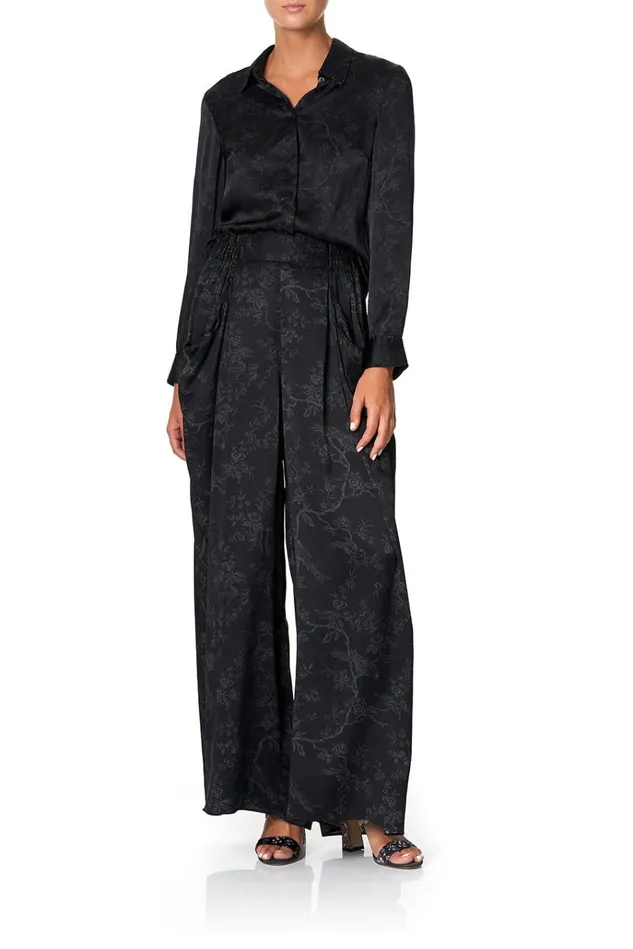Camilla Tops Women Slim Fit Long Sleeve Shirt Noir Boudoir