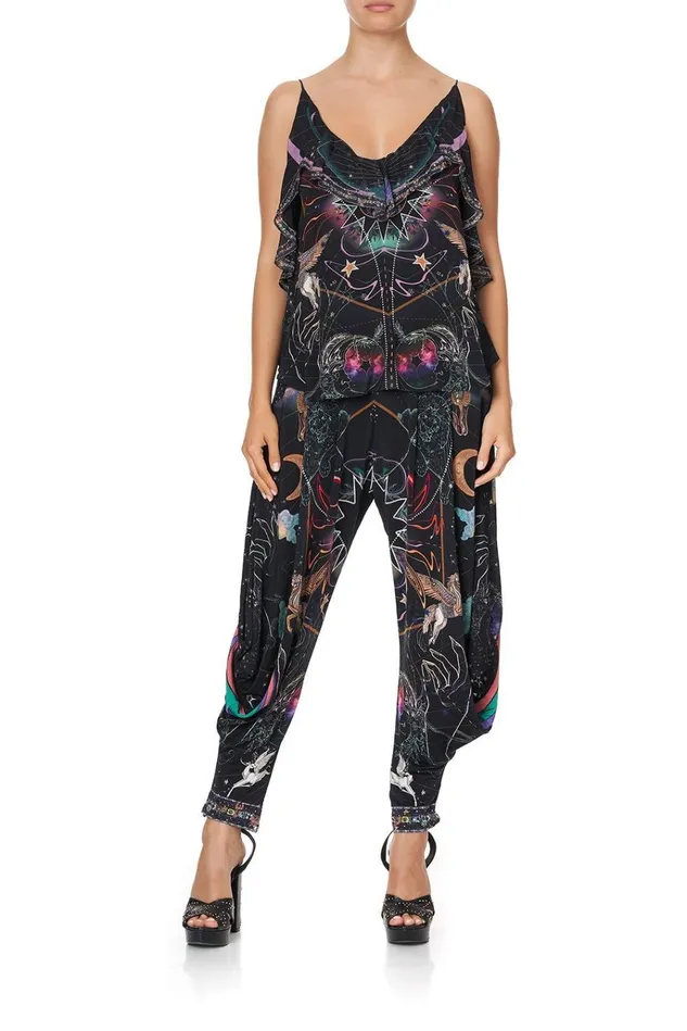 Camilla Tops Women Top With Neckline Frill Midnight Moon House