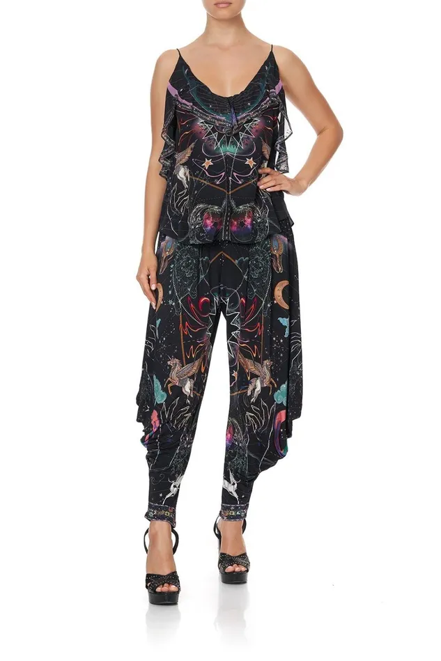 Camilla Tops Women Top With Neckline Frill Midnight Moon House