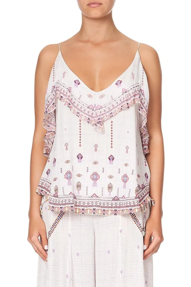 Camilla Tops Women Top With Neckline Frill Tanami Road