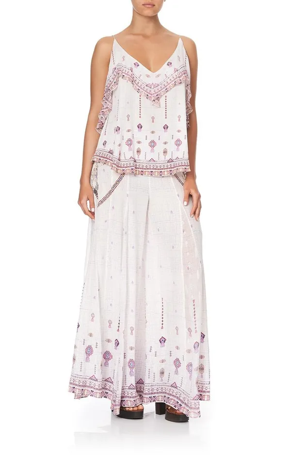 Camilla Tops Women Top With Neckline Frill Tanami Road