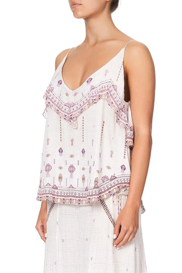 Camilla Tops Women Top With Neckline Frill Tanami Road