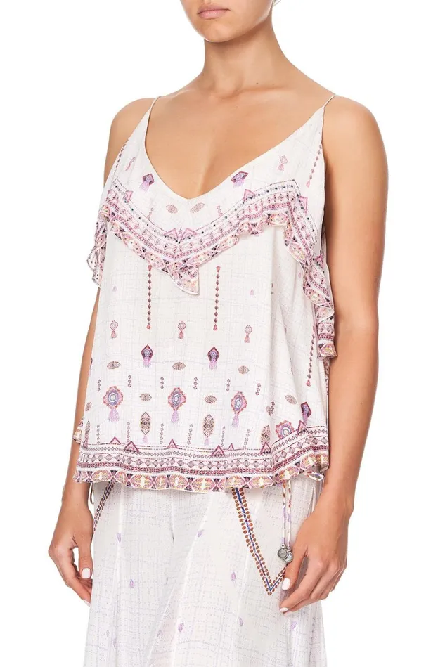 Camilla Tops Women Top With Neckline Frill Tanami Road