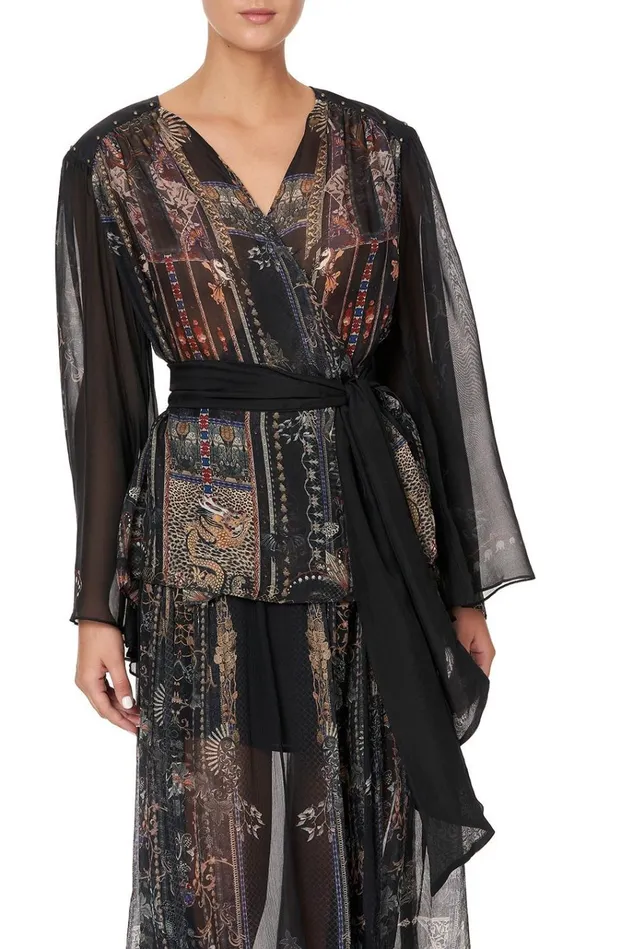 Camilla Tops Women Wrap Blouse With Yoke Son Of Seven Queens