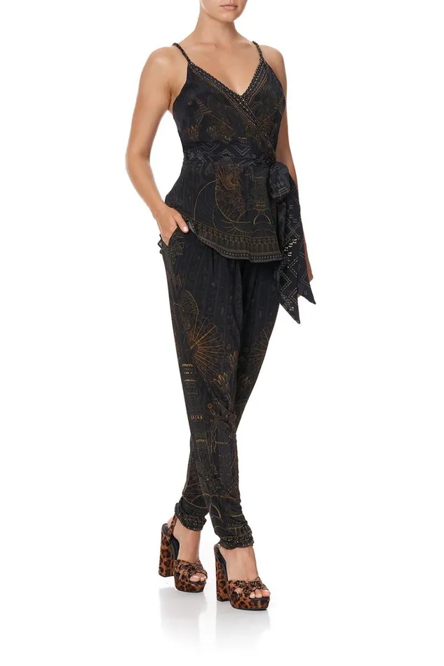 Camilla Tops Women Wrap Top With Twist Straps Cobra King
