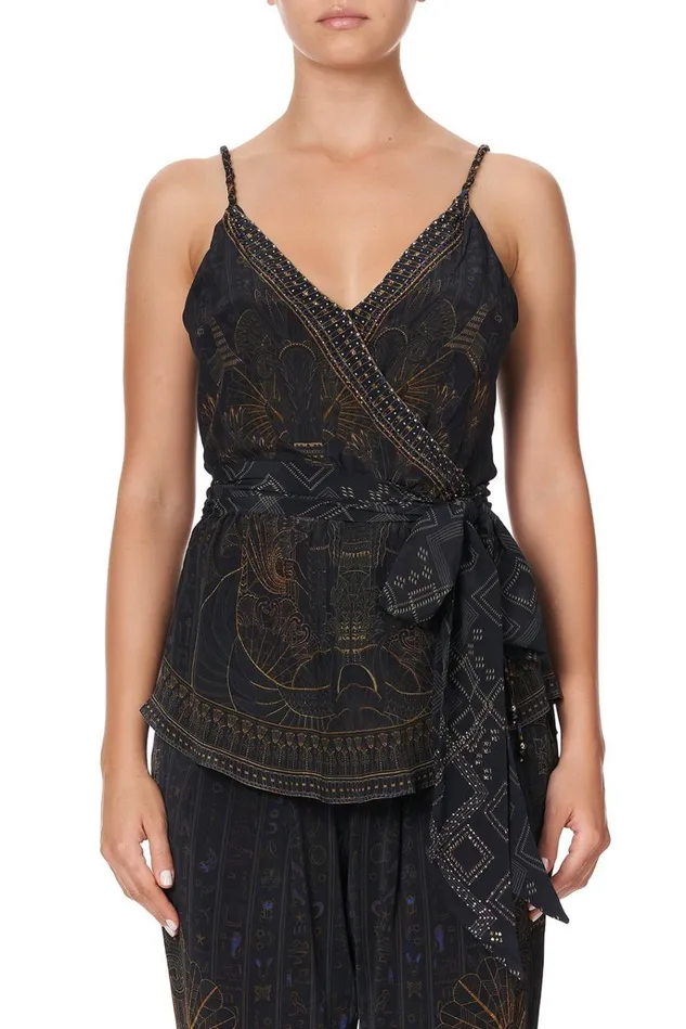 Camilla Tops Women Wrap Top With Twist Straps Cobra King