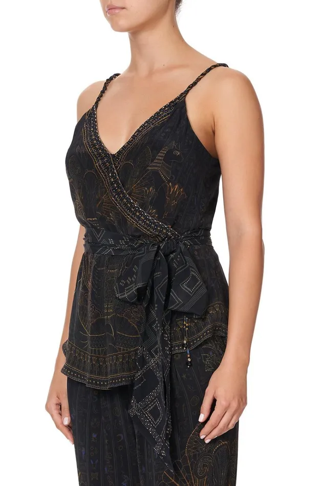 Camilla Tops Women Wrap Top With Twist Straps Cobra King