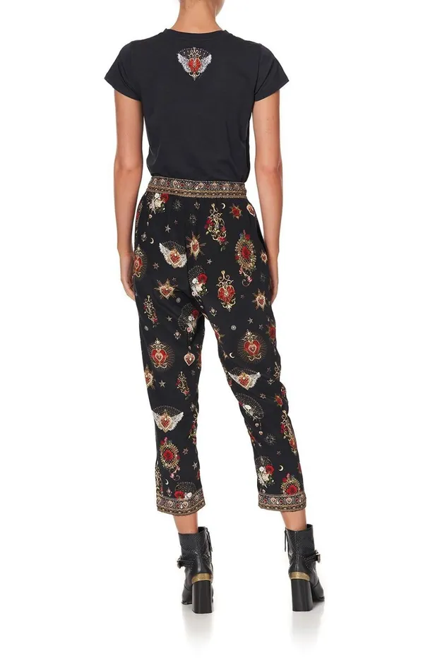 Camilla Trousers and Leggings Women Drop Crotch Slim Leg Pant Montagues Capulet