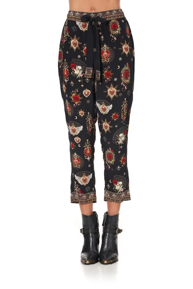 Camilla Trousers and Leggings Women Drop Crotch Slim Leg Pant Montagues Capulet