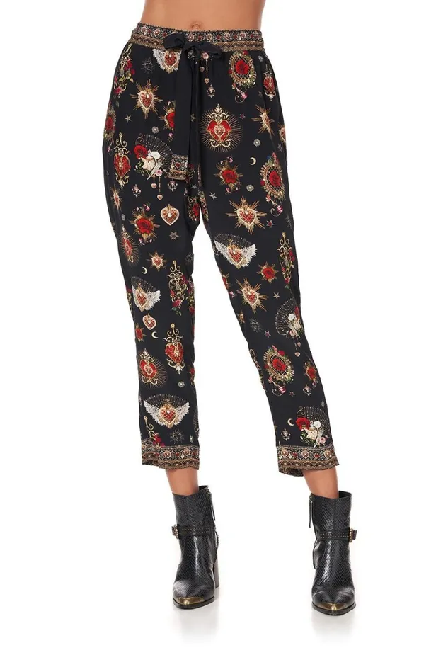 Camilla Trousers and Leggings Women Drop Crotch Slim Leg Pant Montagues Capulet