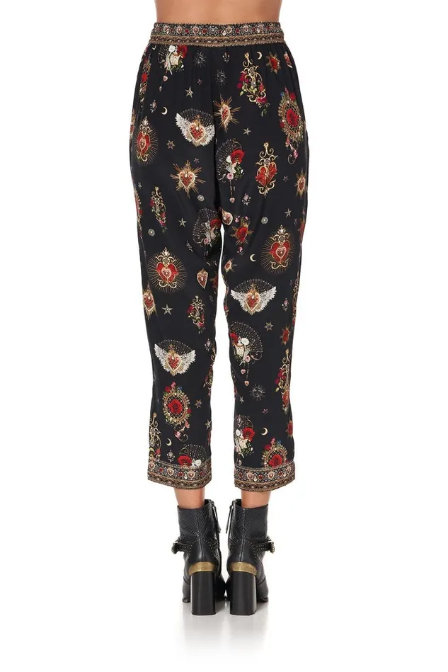 Camilla Trousers and Leggings Women Drop Crotch Slim Leg Pant Montagues Capulet