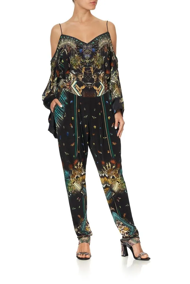 Camilla Trousers and Leggings Women Harem Pant With Front Pleats Maternal Instinct