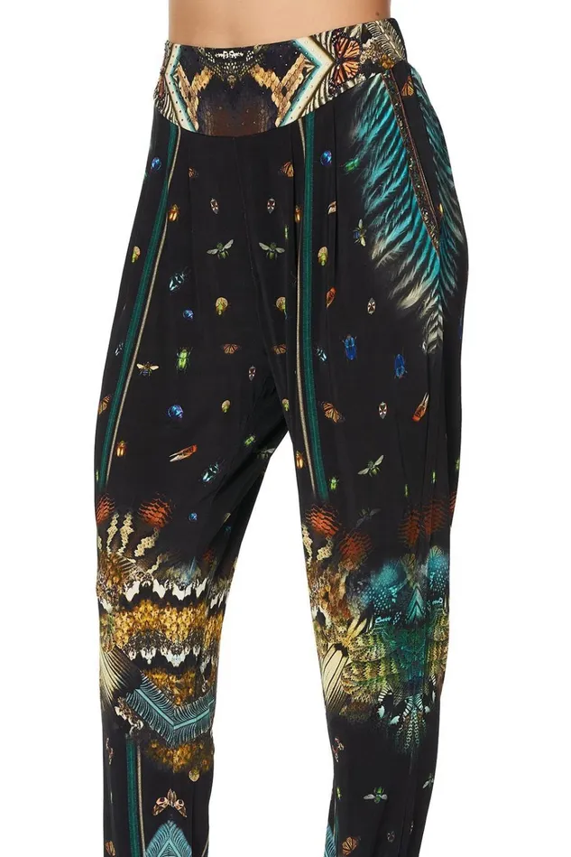 Camilla Trousers and Leggings Women Harem Pant With Front Pleats Maternal Instinct