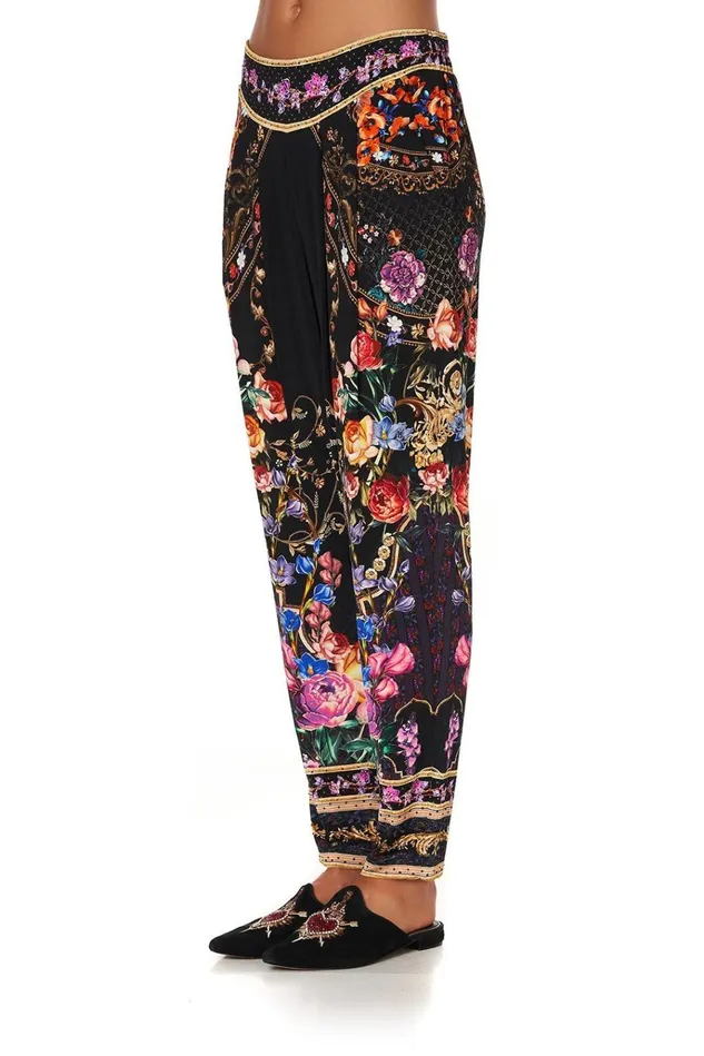 Camilla Trousers and Leggings Women Harem Pants With Front Pleats Blushing Manor