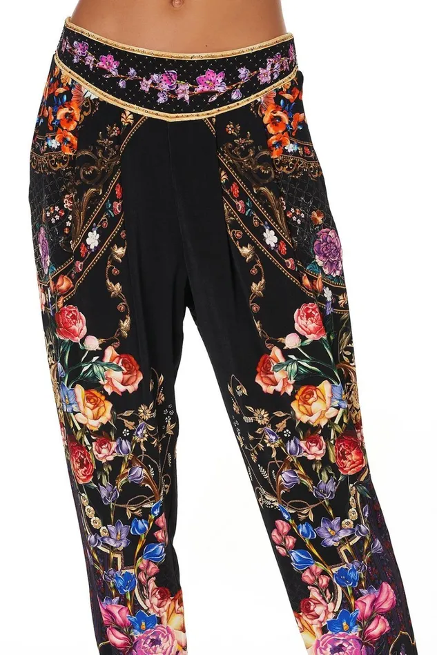 Camilla Trousers and Leggings Women Harem Pants With Front Pleats Blushing Manor