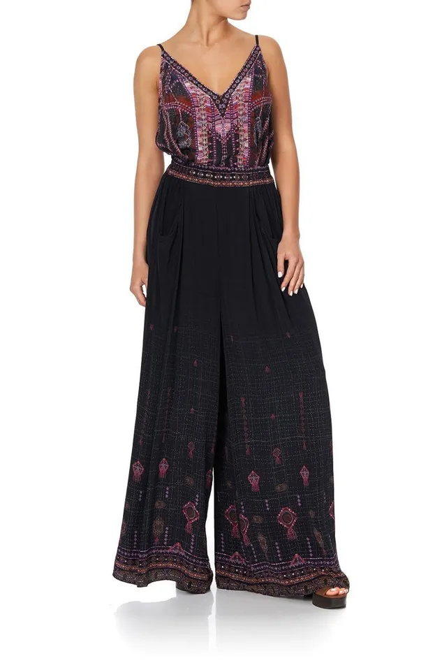 Camilla Trousers and Leggings Women Wide Leg Pant With Gathered Pockets Mina Mina