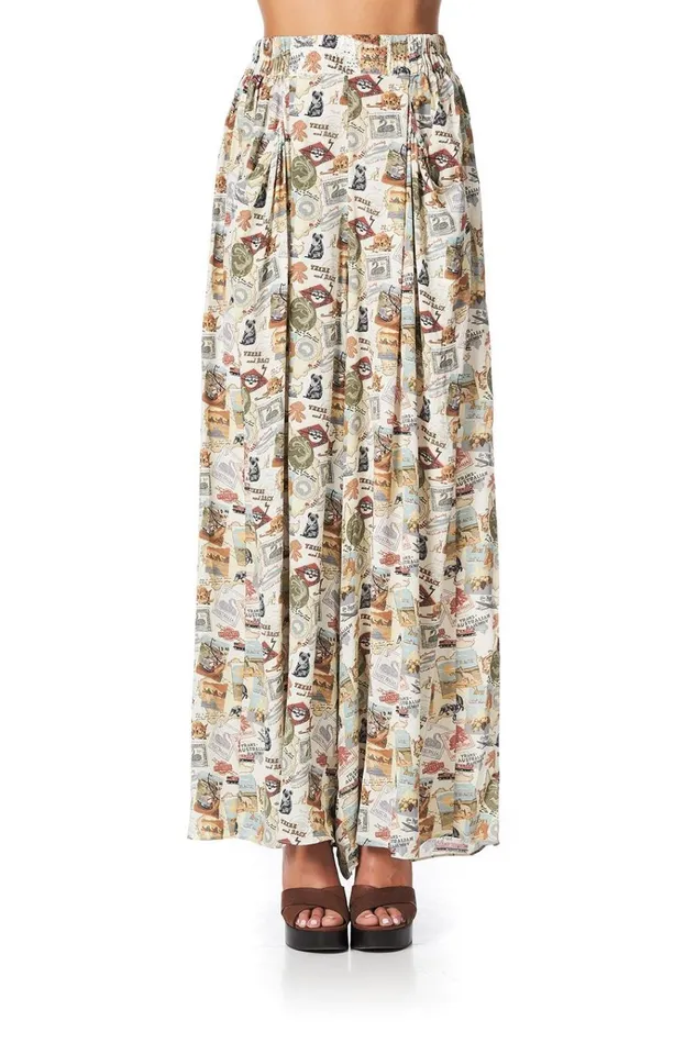 Camilla Trousers and Leggings Women Wide Leg Pant With Gathered Pockets Wish You Were Here