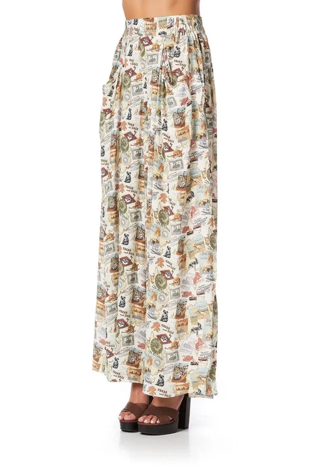 Camilla Trousers and Leggings Women Wide Leg Pant With Gathered Pockets Wish You Were Here