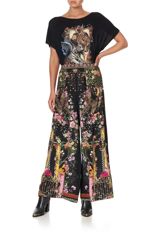Camilla Trousers and Leggings Women Wide Leg Trouser With Front Pockets Montagues Capulet Camilla Trousers and Leggings Women Wide Leg Trouser With Front Pockets Montagues Capulet
