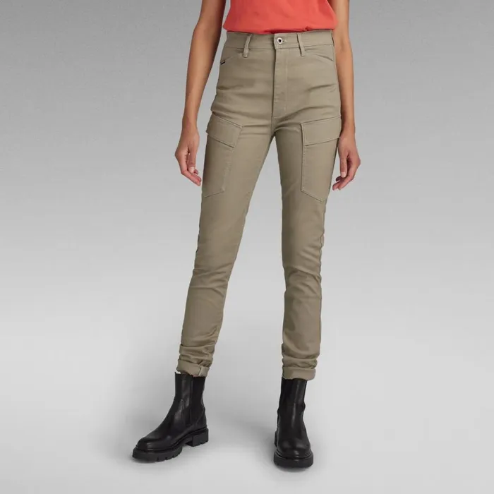 Cargos and Chinos Women GStar RAW Kafey Cargo Ultra High Skinny Pants Shamrock Cargos and Chinos Women GStar RAW Kafey Cargo Ultra High Skinny Pants Shamrock