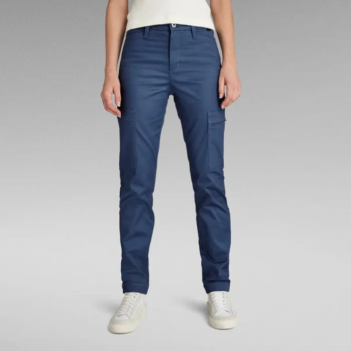 Cargos and Chinos Women GStar RAW Slim Cargo Pants Rank Blue