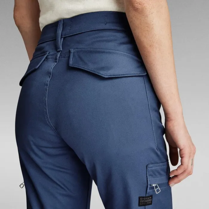 Cargos and Chinos Women GStar RAW Slim Cargo Pants Rank Blue