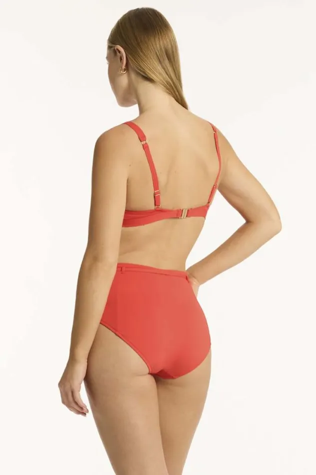 Casa Del Mar Belted High Waist Pant Casa Del Mar Flame Women Sea Level Bottoms