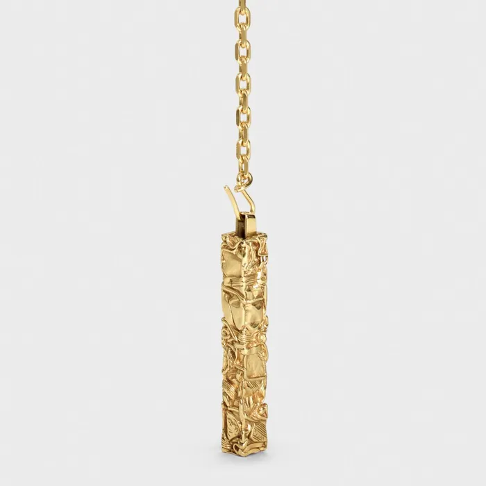 Celine Csar Project Compression Necklace In Vermeil Gold Men CELINE NECKLACES Celine Csar Project Compression Necklace In Vermeil Gold Men CELINE NECKLACES