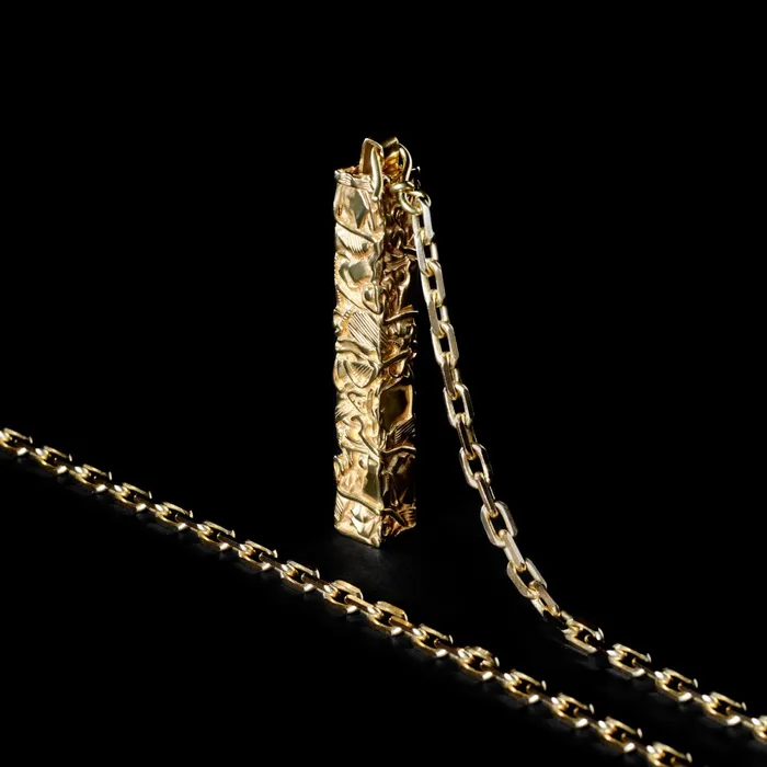 Celine Csar Project Compression Necklace In Vermeil Gold Men CELINE NECKLACES Celine Csar Project Compression Necklace In Vermeil Gold Men CELINE NECKLACES
