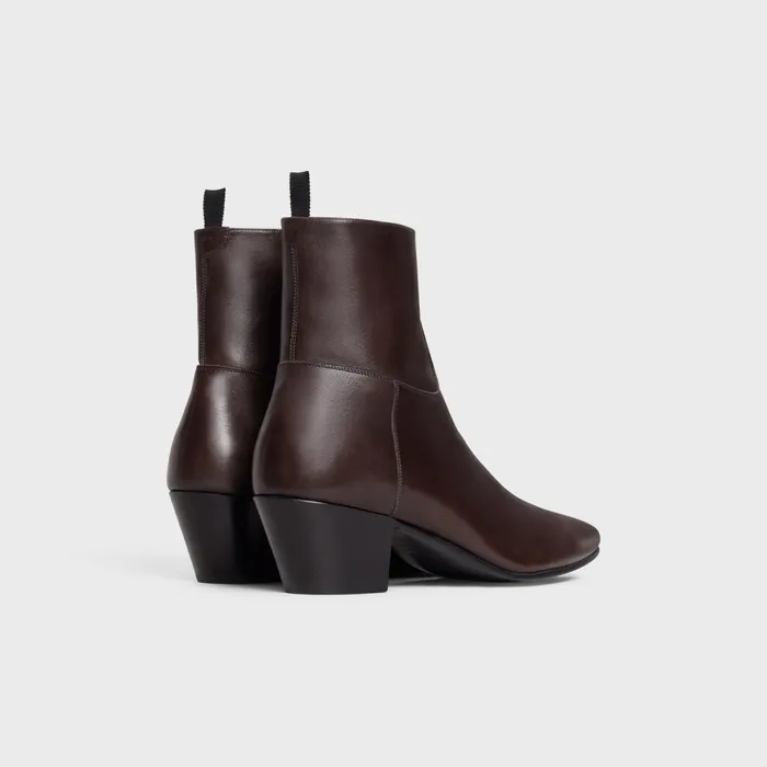 Celine Jacno Zipped Boot In Calfskin Oak Men CELINE BOOTS