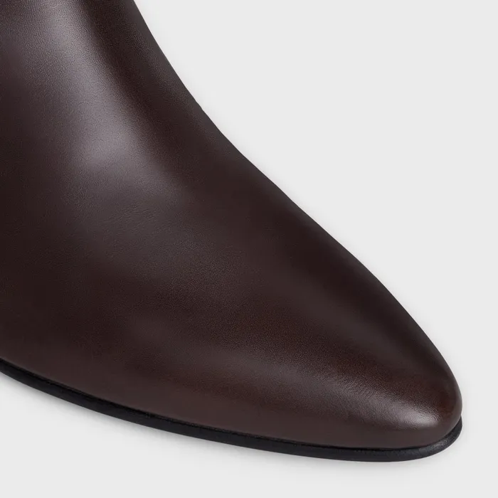Celine Jacno Zipped Boot In Calfskin Oak Men CELINE BOOTS