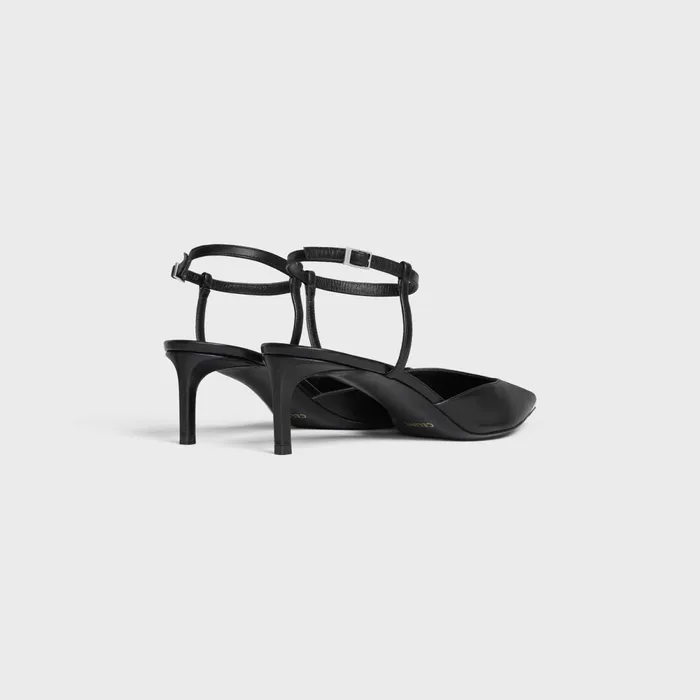 Celine Kitten With Metal Toe In Calfskin Black Women CELINE PUMPS