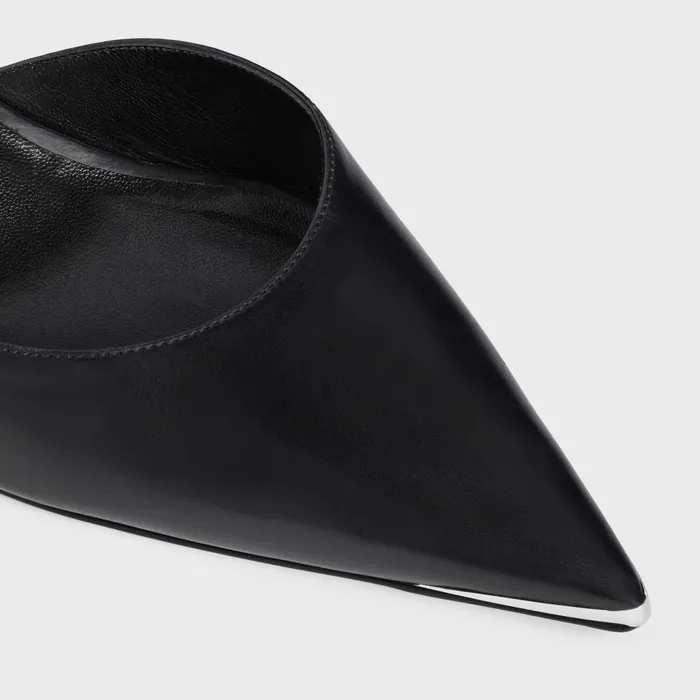 Celine Kitten With Metal Toe In Calfskin Black Women CELINE PUMPS