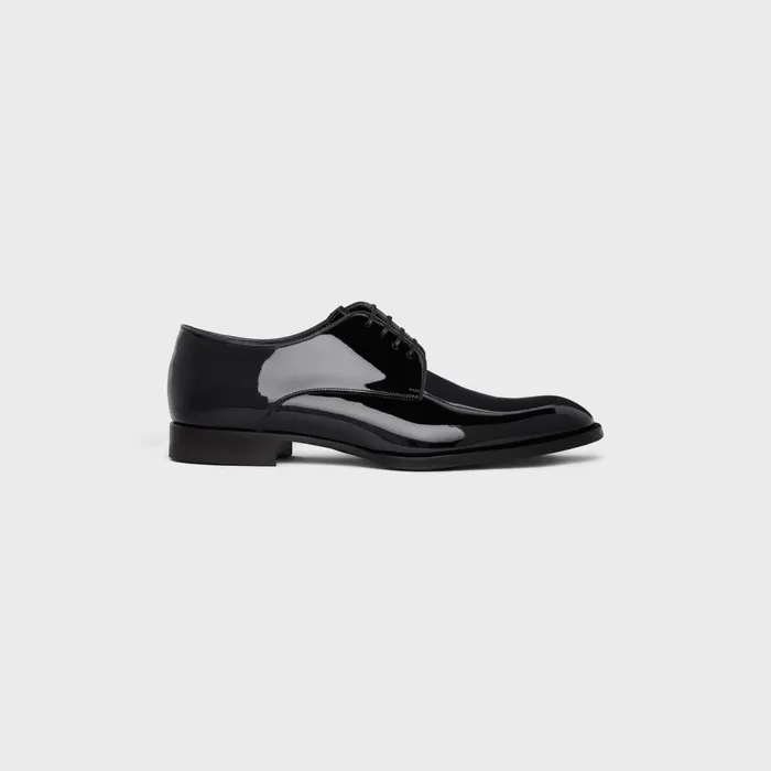 Celine Tuxedo Derby In Patent Calfskin Black Men CELINE LOAFERS AND MOCASSINS Celine Tuxedo Derby In Patent Calfskin Black Men CELINE LOAFERS AND MOCASSINS